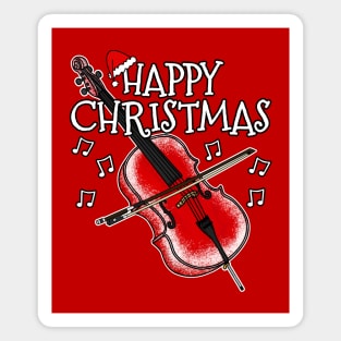 Christmas Cello Cellist String Teacher Xmas 2022 Magnet